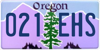 OR license plate 021EHS