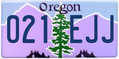 OR license plate 021EJJ