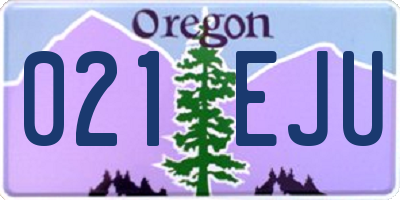 OR license plate 021EJU