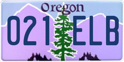 OR license plate 021ELB