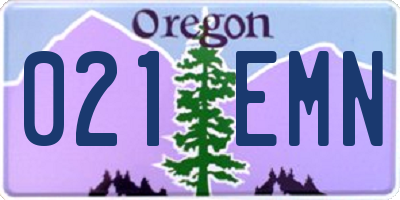 OR license plate 021EMN
