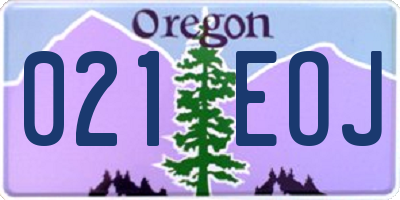 OR license plate 021EOJ