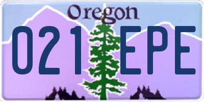 OR license plate 021EPE