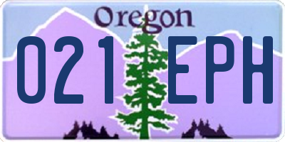 OR license plate 021EPH