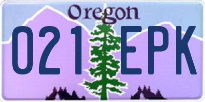 OR license plate 021EPK