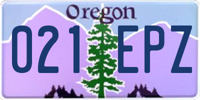 OR license plate 021EPZ