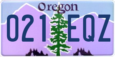 OR license plate 021EQZ