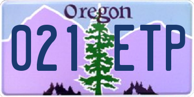 OR license plate 021ETP
