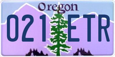 OR license plate 021ETR