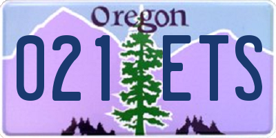 OR license plate 021ETS