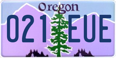 OR license plate 021EUE
