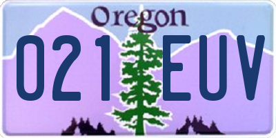 OR license plate 021EUV