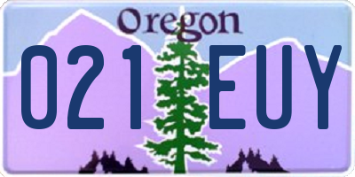 OR license plate 021EUY