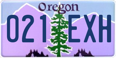 OR license plate 021EXH