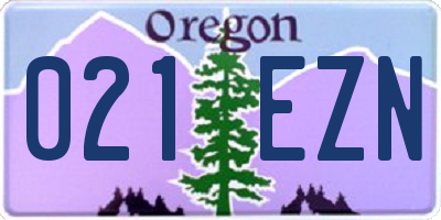 OR license plate 021EZN