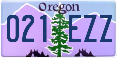OR license plate 021EZZ