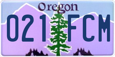 OR license plate 021FCM