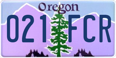 OR license plate 021FCR
