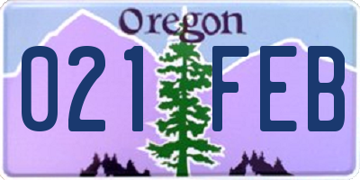 OR license plate 021FEB