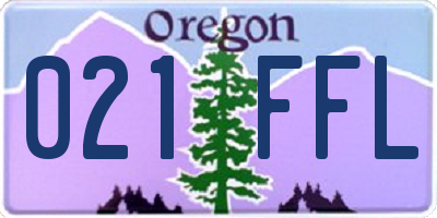 OR license plate 021FFL