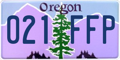 OR license plate 021FFP