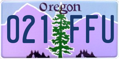 OR license plate 021FFU