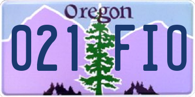 OR license plate 021FIO