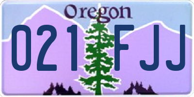 OR license plate 021FJJ