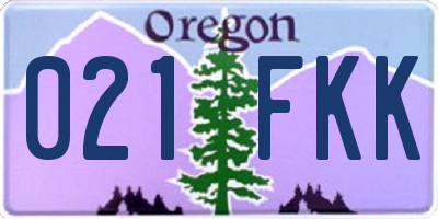 OR license plate 021FKK