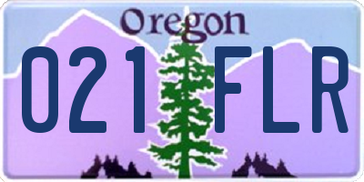 OR license plate 021FLR