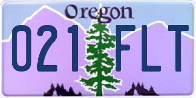 OR license plate 021FLT