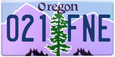 OR license plate 021FNE