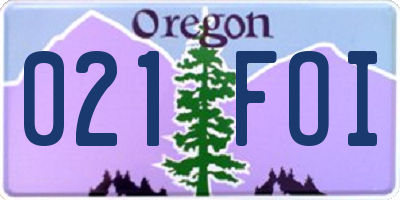 OR license plate 021FOI