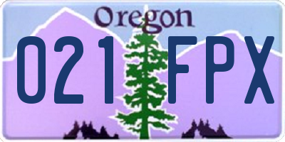 OR license plate 021FPX