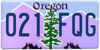 OR license plate 021FQG