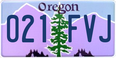 OR license plate 021FVJ