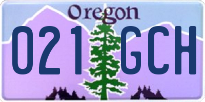OR license plate 021GCH