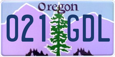 OR license plate 021GDL