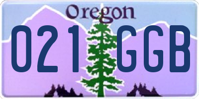 OR license plate 021GGB