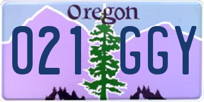OR license plate 021GGY