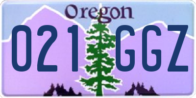 OR license plate 021GGZ
