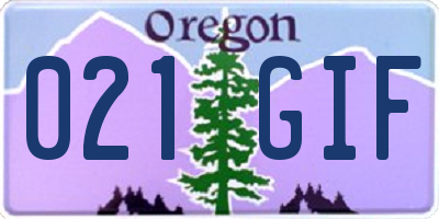 OR license plate 021GIF