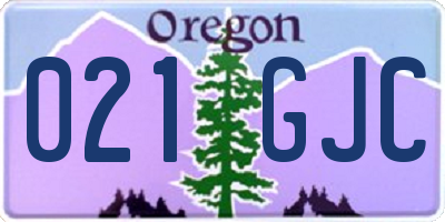 OR license plate 021GJC