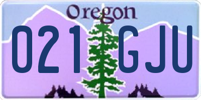 OR license plate 021GJU