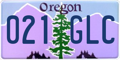OR license plate 021GLC