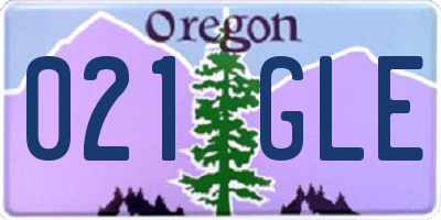 OR license plate 021GLE