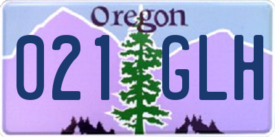 OR license plate 021GLH
