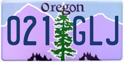 OR license plate 021GLJ