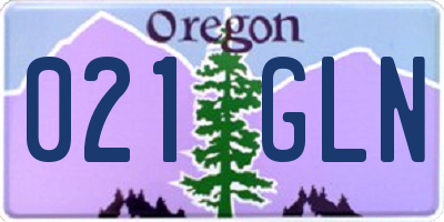 OR license plate 021GLN