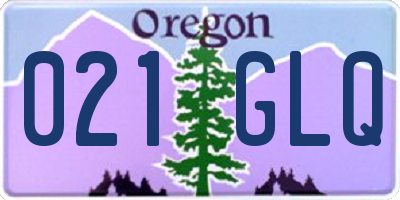 OR license plate 021GLQ